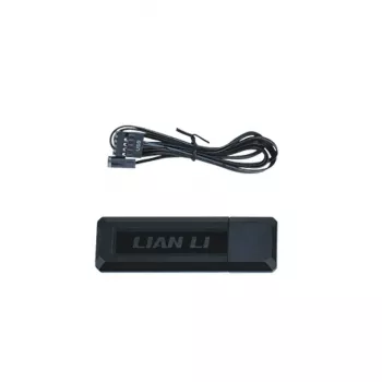 Ventilador de caja Lian Li 12RCL1W3B 120 mm, 12 V, 2150 RPM, 2,52 mmH2O, rodamiento hidrodinámico, negro