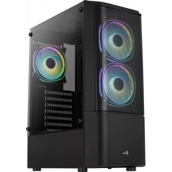 Caja de PC Aerocool Quantum Mesh Midi Tower negra