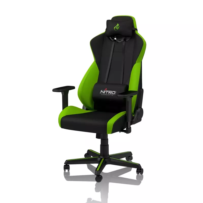 Nitro Concepts S300 NC-S300-BG silla gaming, asiento y respaldo tapizados y acolchados, Atomic Green