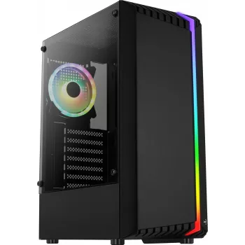 Caja PC AEROCOOL Bionic Midi Tower — ATX, cristal templado, bahías 3,5