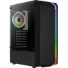 Aerocool Bionic V2 (PGS Bionic-G-BK-v2) caja de PC Midi Tower, ATX, RGB, cristal templado, negra