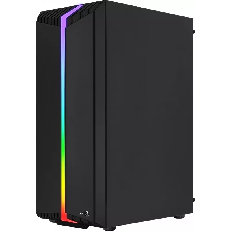 Aerocool Bionic V2 (PGS Bionic-G-BK-v2) caja de PC Midi Tower, ATX, RGB, cristal templado, negra