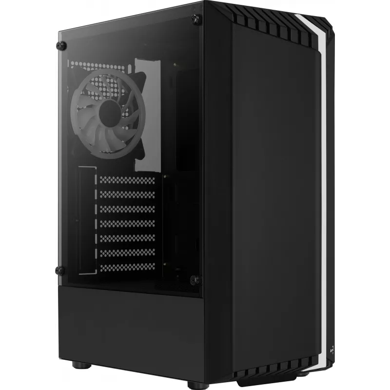 Aerocool Bionic V2 (PGS Bionic-G-BK-v2) caja de PC Midi Tower, ATX, RGB, cristal templado, negra
