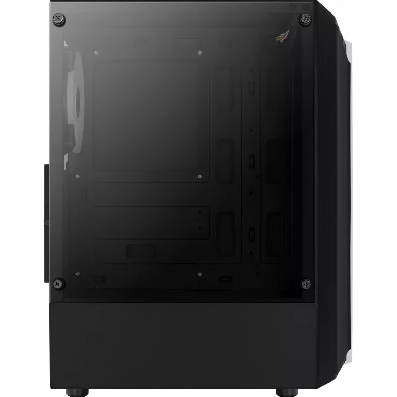 Aerocool Bionic V2 (PGS Bionic-G-BK-v2) caja de PC Midi Tower, ATX, RGB, cristal templado, negra