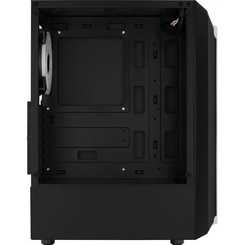 Aerocool Bionic V2 (PGS Bionic-G-BK-v2) caja de PC Midi Tower, ATX, RGB, cristal templado, negra