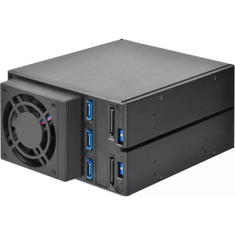 SilverStone SST-FS303-12G bastidor extraíble de 3 bahías para unidades de 3,5 pulgadas, negro