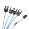 SilverStone SST-CPS05 cable de Mini-SAS HD (SFF-8643) a SATA de 7 pines con sideband, 4 carriles, SAS 12 Gbit/s, 0,5 m, negro