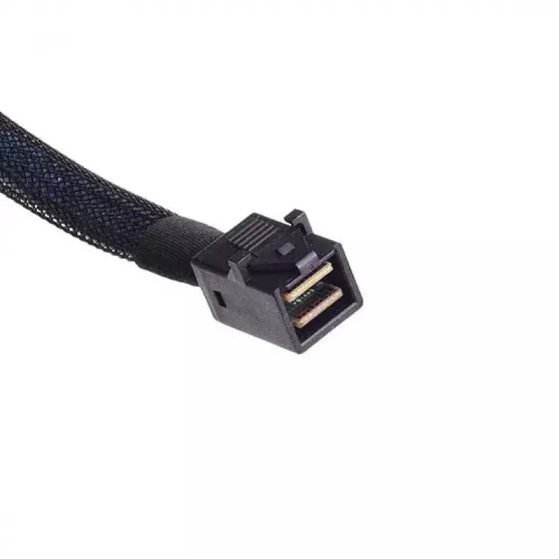SilverStone SST-CPS05 cable de Mini-SAS HD (SFF-8643) a SATA de 7 pines con sideband, 4 carriles, SAS 12 Gbit/s, 0,5 m, negro