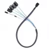 SilverStone SST-CPS05 cable de Mini-SAS HD (SFF-8643) a SATA de 7 pines con sideband, 4 carriles, SAS 12 Gbit/s, 0,5 m, negro