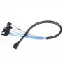 SilverStone SST-CPS05 cable de Mini-SAS HD (SFF-8643) a SATA de 7 pines con sideband, 4 carriles, SAS 12 Gbit/s, 0,5 m, negro