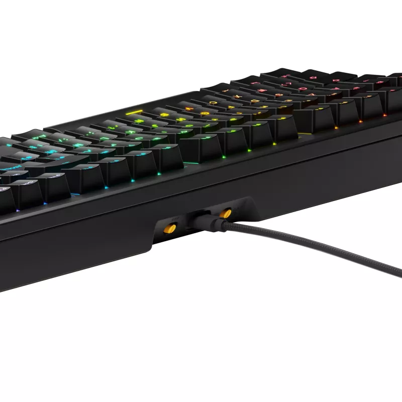 Glorious GMMK 3 100% Prebuilt teclado gaming con cable, switches Fox, USB, US ANSI QWERTY, negro