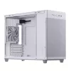 Carcasa de PC ASUS Prime AP201 MicroATX Mini Tower blanca — compatible con microATX, GPU hasta 338 mm, 3×3,5