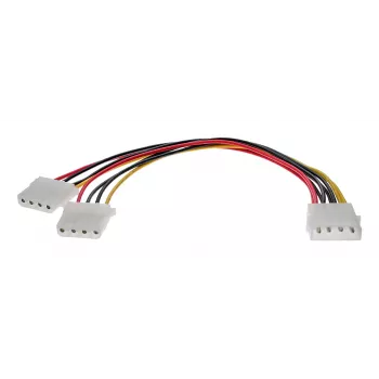 Cable en Y de alimentación interno InLine 1x 5,25 pulgadas Molex / 2x 5,25 pulgadas Molex 0,20 m