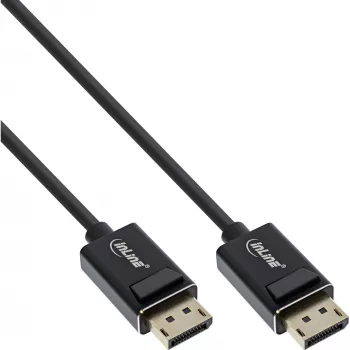 Cable DisplayPort 2.0 InLine, 8K4K UHBR, negro, contactos dorados, 1m