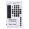 Caja de PC Lian Li A3-mATX Micro Tower blanca con detalles en madera — compatible con Micro-ATX/Mini-ITX, fuentes ATX/SFX/SFX-L
