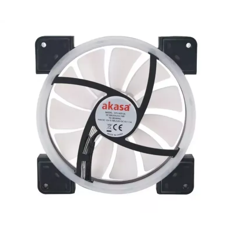 Ventilador Akasa Vegas TLY 14 cm negro translúcido
