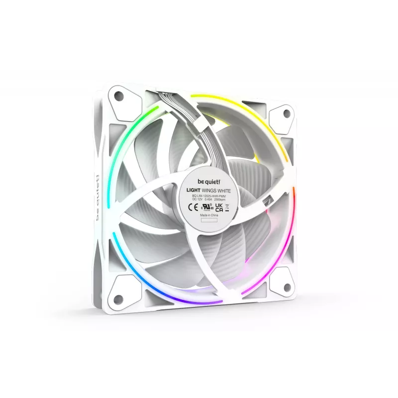 be quiet Light Wings White | 120mm PWM-High-Speed Triple-Pack ventilador para carcasa de PC 12 cm 3 uds.