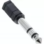 Adaptador de audio InLine 6,3 mm conector macho / 3,5 mm conector hembra estéreo, 3,5 mm conector hembra, 3,5 mm H, negro