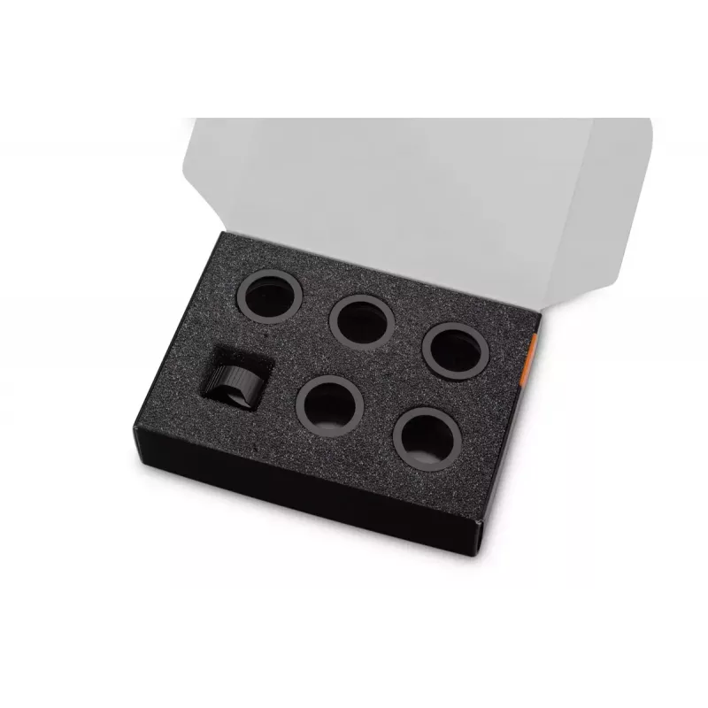Anillo de compresión EK Water Blocks aluminio negro 6 unidades