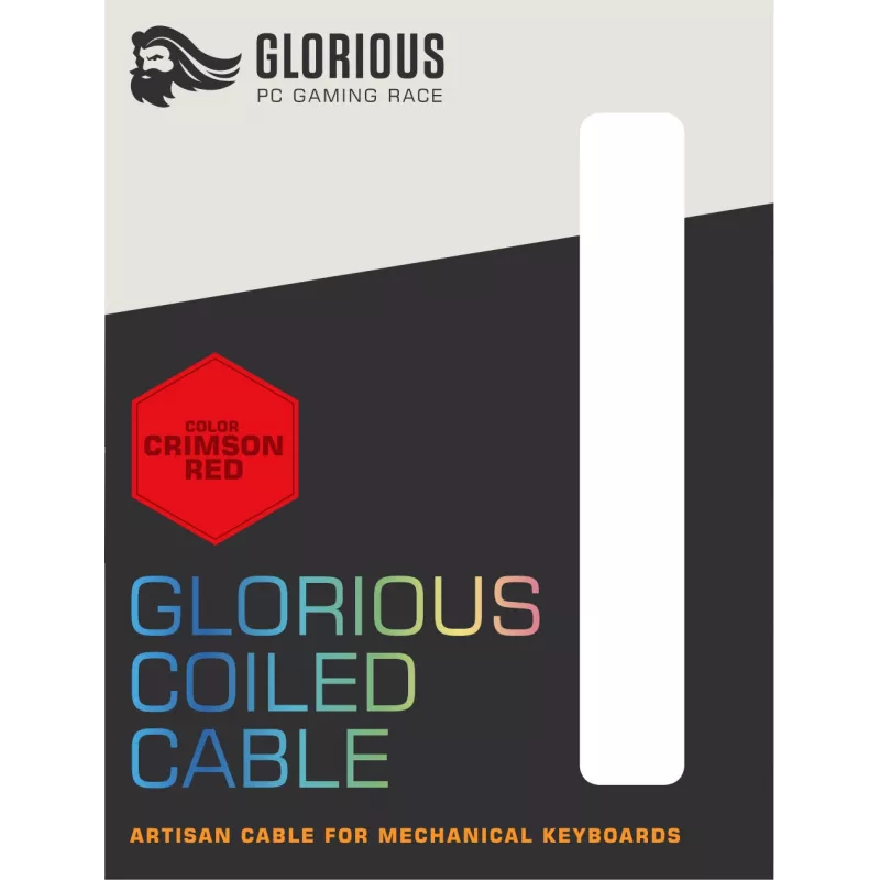 Glorious Gaming Coiled rojo 1,37 m