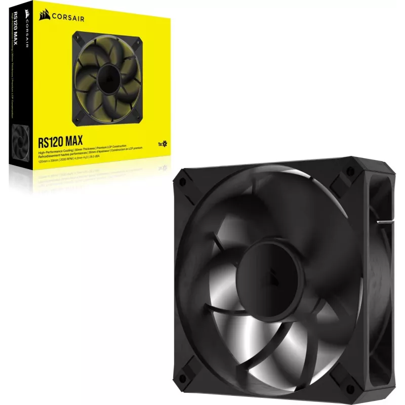 Ventilador Corsair RS120 MAX 12 cm negro 2000 U/min 4,2 mmH2O