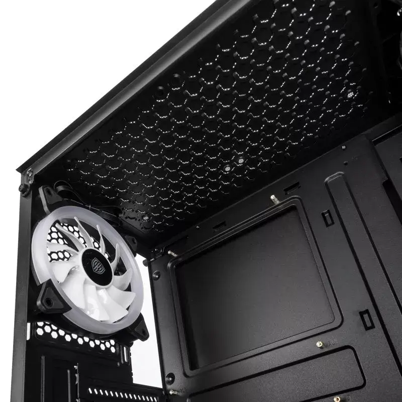 Caja de PC Midi Tower Kolink Observatory Lite — negra, cristal templado, ATX/Micro-ITX, 3x120mm frontal, 1x120mm trasero, 190×400×440 mm