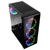 Caja de PC Midi Tower Kolink Observatory Lite — negra, cristal templado, ATX/Micro-ITX, 3x120mm frontal, 1x120mm trasero, 190×400×440 mm
