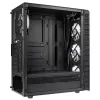 Caja de PC Midi Tower Kolink Observatory Lite — negra, cristal templado, ATX/Micro-ITX, 3x120mm frontal, 1x120mm trasero, 190×400×440 mm