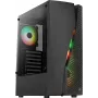 Caja de PC Aerocool WAVEBKV3 ATX de cristal templado con 4 ventiladores RGB negra