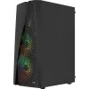 Caja de PC Aerocool WAVEBKV3 ATX de cristal templado con 4 ventiladores RGB negra