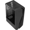 Caja de PC Aerocool WAVEBKV3 ATX de cristal templado con 4 ventiladores RGB negra