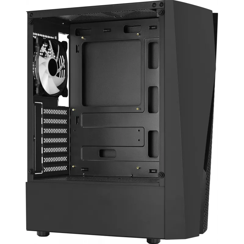 Caja de PC Aerocool WAVEBKV3 ATX de cristal templado con 4 ventiladores RGB negra
