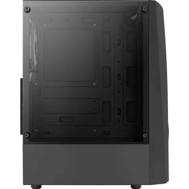 Caja de PC Aerocool WAVEBKV3 ATX de cristal templado con 4 ventiladores RGB negra