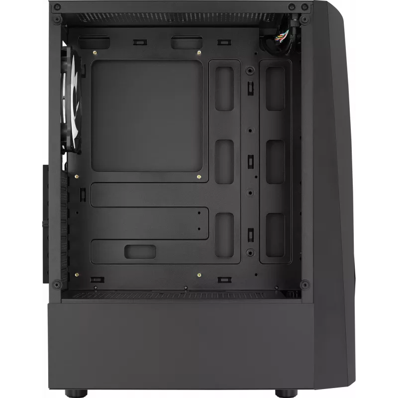 Caja de PC Aerocool WAVEBKV3 ATX de cristal templado con 4 ventiladores RGB negra