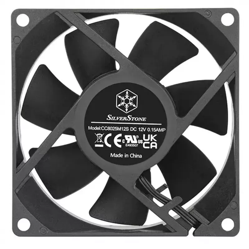 Ventilador Silverstone FN80 8 cm negro 27.81 cfm 1.86 mmH2O