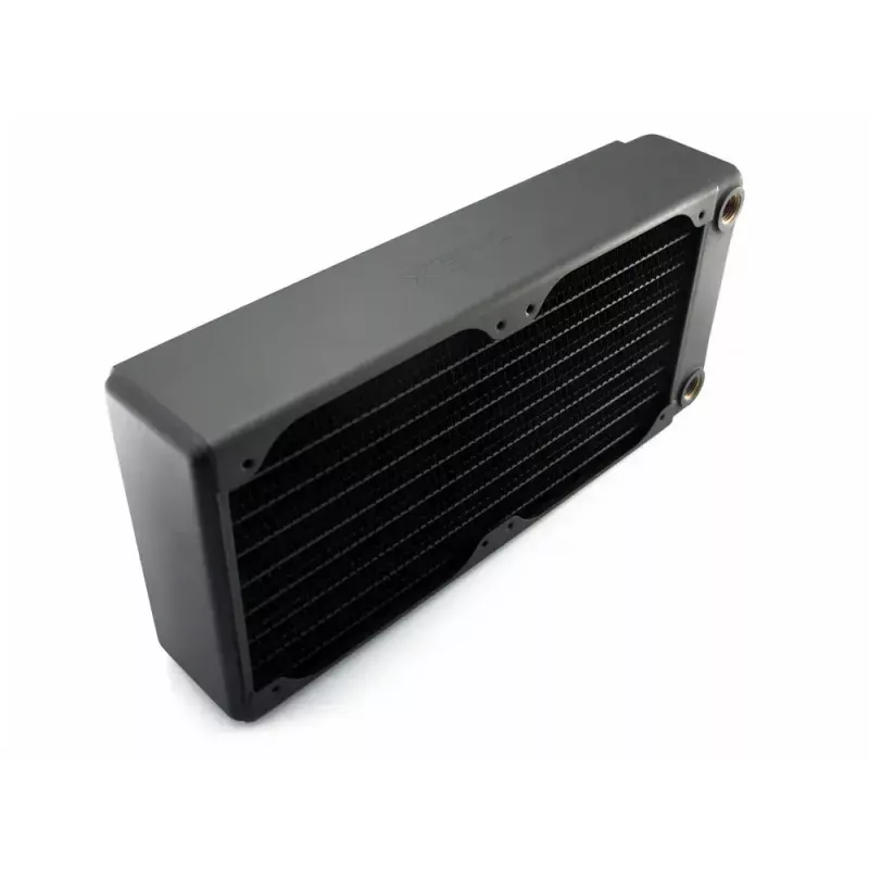 Radiador de refrigeración líquida EXTREME XSPC RX240 Dual Fan Radiator V3, latón/cobre, 240 mm, 2 ventiladores, negro