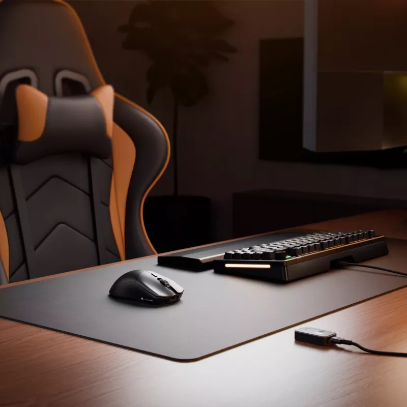 Ratón gaming inalámbrico GLORIOUS Series 2 PRO (para diestros) – 26.000 DPI, RF Wireless + USB‑C, 4K/8K Hz, 6 botones, negro