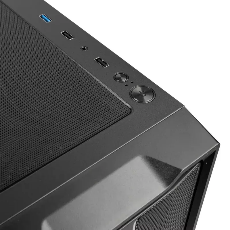 Caja de PC Kolink Inspire K12 ARGB Midi Tower – negra con lateral transparente, compatible con ATX/Micro ATX/ITX, 2 bahías de 3,5 pulgadas + 2 de 2,5 pulgadas