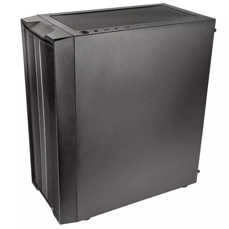 Caja de PC Kolink Inspire K12 ARGB Midi Tower – negra con lateral transparente, compatible con ATX/Micro ATX/ITX, 2 bahías de 3,5 pulgadas + 2 de 2,5 pulgadas