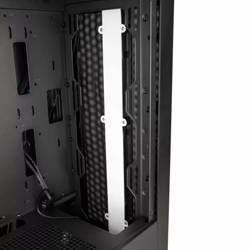 Caja de PC Kolink Inspire K12 ARGB Midi Tower – negra con lateral transparente, compatible con ATX/Micro ATX/ITX, 2 bahías de 3,5 pulgadas + 2 de 2,5 pulgadas