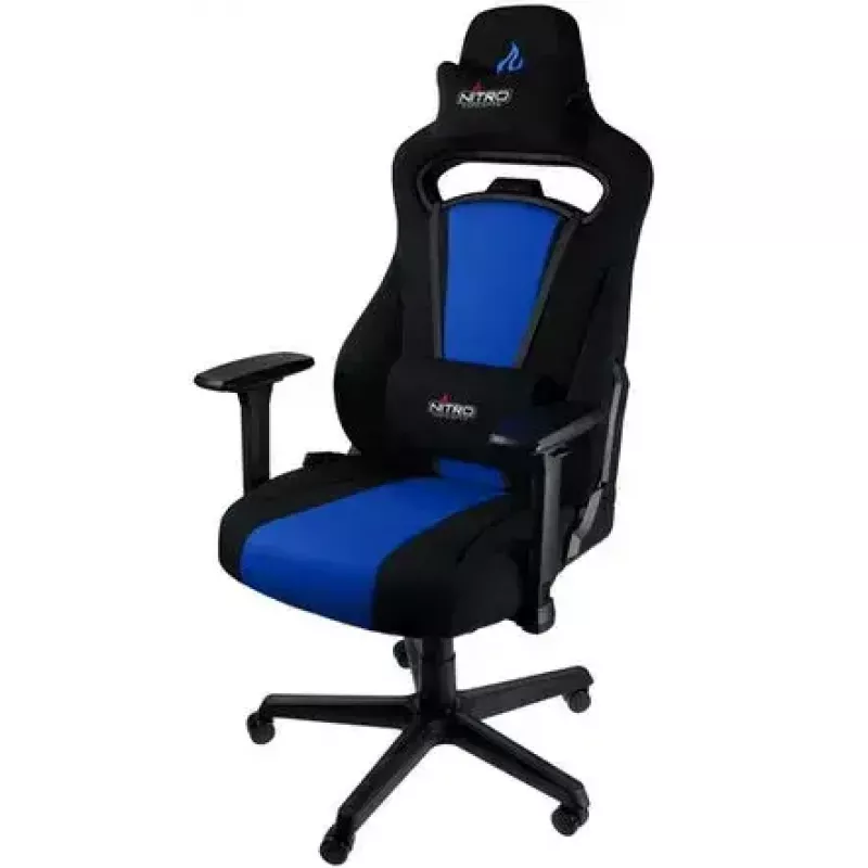Silla acolchada Nitro Concepts E250 negra azul regulable en altura