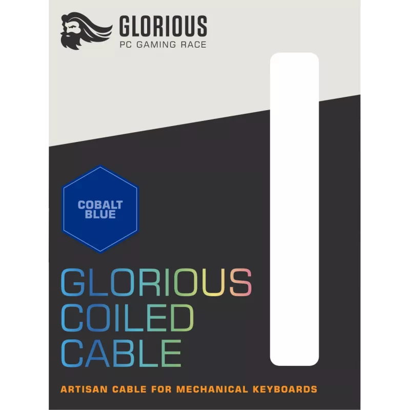 Cable en espiral Glorious Gaming azul 1,37 m