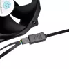 SilverStone SST-CPF05 cable reductor de velocidad de ventilador PWM, 10 cm, pack de 2, negro