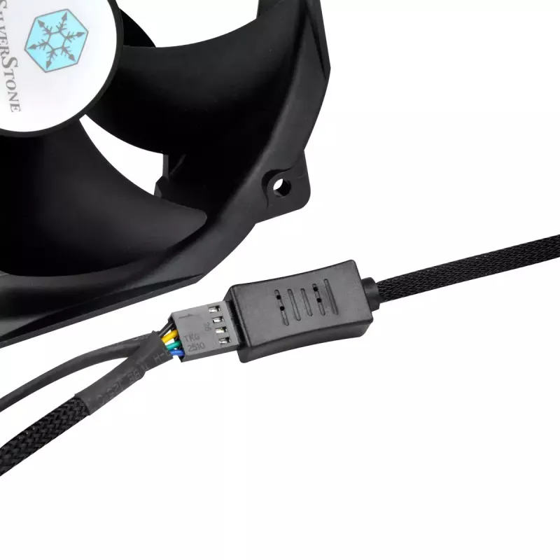 SilverStone SST-CPF05 cable reductor de velocidad de ventilador PWM, 10 cm, pack de 2, negro