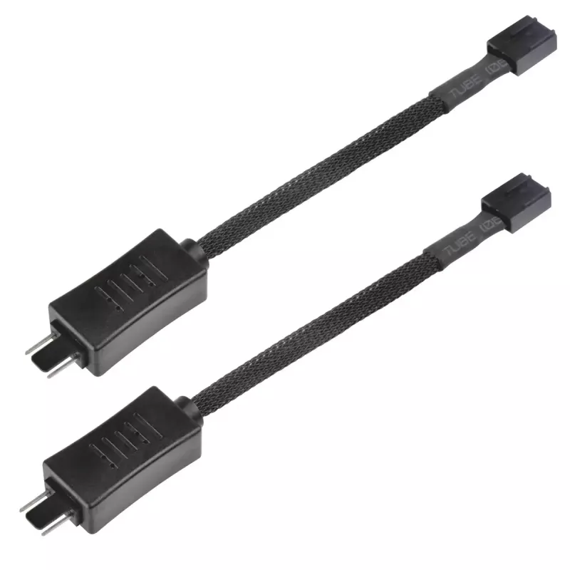 SilverStone SST-CPF05 cable reductor de velocidad de ventilador PWM, 10 cm, pack de 2, negro