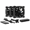 Aerocool ASTRO12PRO Kit 3 ventiladores PC 12 cm LED RGB antivibración mando a distancia