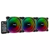 Aerocool ASTRO12PRO Kit 3 ventiladores PC 12 cm LED RGB antivibración mando a distancia