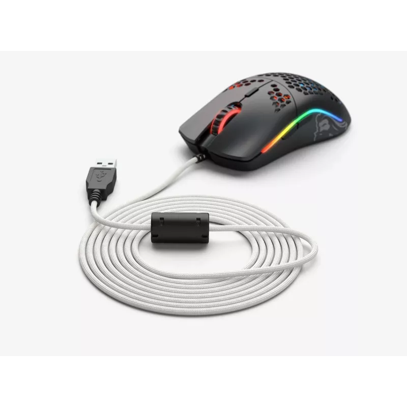 Glorious Ascended Cable V2 cable de ratón USB-A trenzado G-ASC-WHITE, 2 m, Arctic White