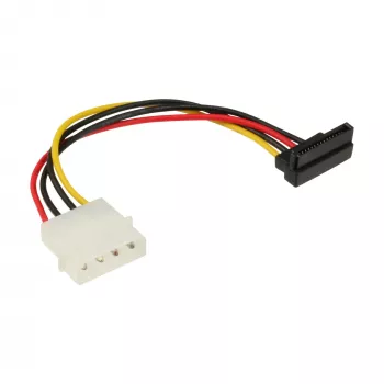 Cable adaptador de alimentación SATA InLine 5,25 pulgadas / 15-Pin SATA 0,15 m, acodado hacia abajo