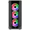 Caja PC Aerocool PRISMBKV3 ATX negra 4 ventiladores ARGB frontal lateral de cristal templado